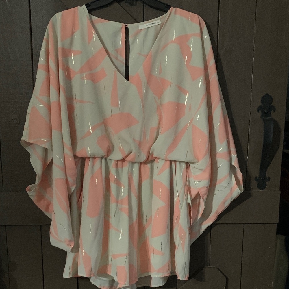 Chic Peach and Cream Romper